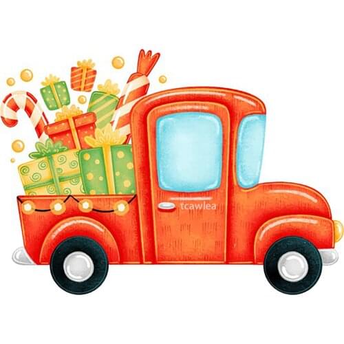 2021 Gift Box Truck Car Metal Cutting Dies Stencils for DIY Scrapbooking aAlbum Decorative Embossing DIY Christmas Cards