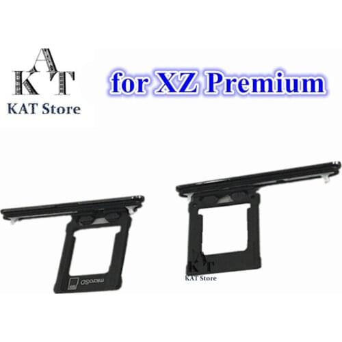 5Pcs Single Sim Micro SD Card Tray + Card Slot Port Dust Plug for Sony Xperia XZ Premium Memory Card Reader Holder Replacement