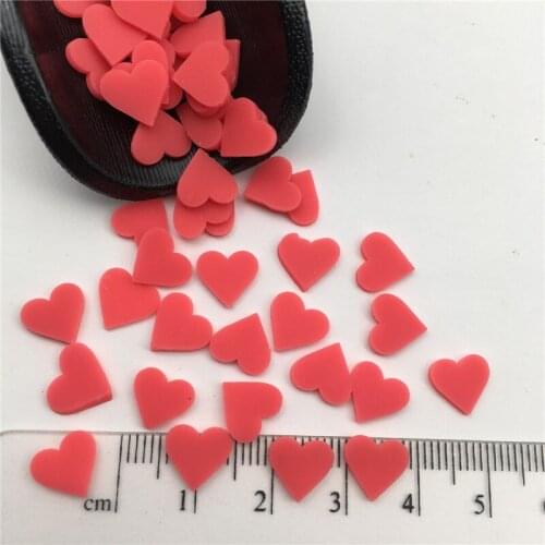 50g 10mm Heart Polymer Clay Sprinkle For Kid Diy ,Soft Clay For Craft Clay/Nail Art/Scrapbook Decoration DIY/Filler
