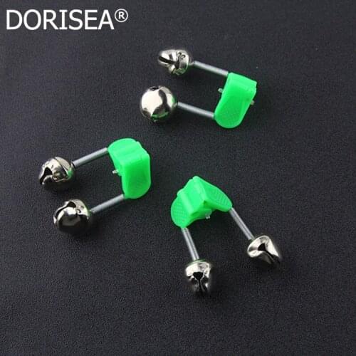 ABS Metal Material Green color 5pcs Packing Fishing Rod Bell Bite Alarm Fishing Accesories