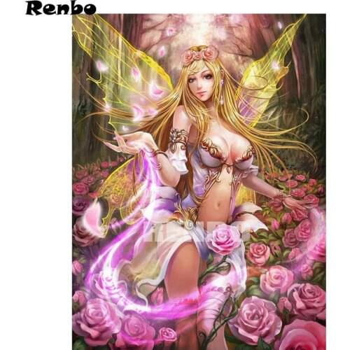 Full Square drill 5D DIY Diamond Painting Cross Stitch Elf/girl/game anime/cartoon Rhinestone Diamond Embroidery Mosaic decor