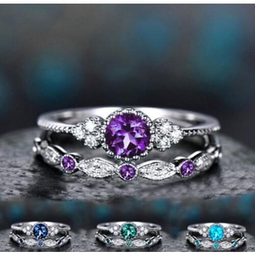 Bettyue New Style Separate Multicolors Rings Ladies Cubic Zircon Attractive Jewelry Crystal For Friends Or Lovers Gifts