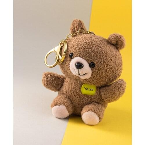 Boutique new bear cute Bag Pendant Mollusk brown popular high quality soft Soothing doll couple christmase wedding Gift