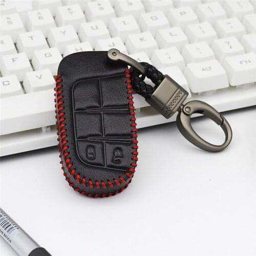 For Dodge Journey Charger Dakota Challenger Coupe Caravan Caliber Car Key Protect Shell Key Case Cover Leather Key Ring Keychain