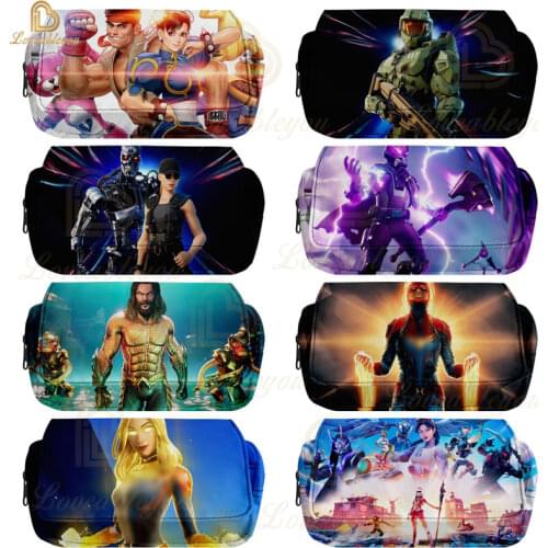 Fortress Night Pencil Case Fortnites Student School Supplies Canvas Royale Battle Pen Bag Wallets Coin Purse Birthday Gifts