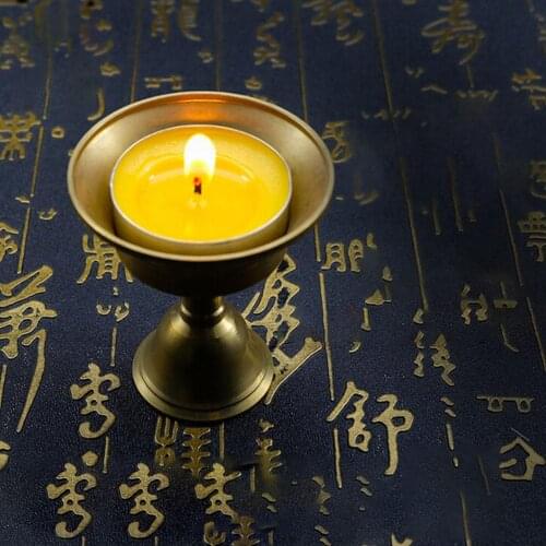 HobbyLane Ghee Lamp Holder Multi Size Candle Holder Tibetan Brass Butter Copper Oil Lamp Holder