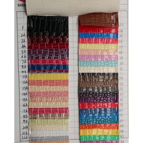 Imitation crocodile grain leather fabric/ antique alligator grain leather waterproof leather fabric material