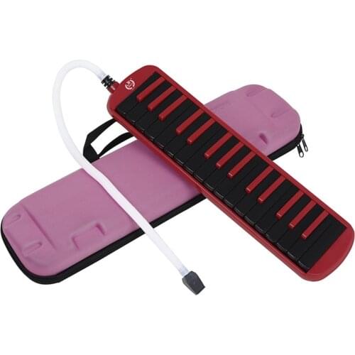 Hot-M MBAT 32 Keys Melodica Instrument, Soprano Melodica Air Piano Keyboard Pianica,Short Mouthpieces, Carrying Bag