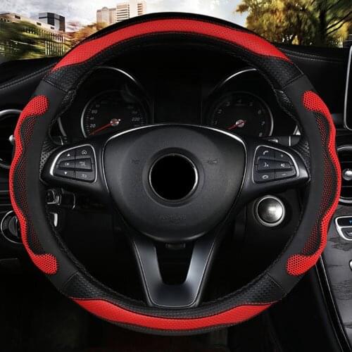 Fashion Sports Steering Wheel Cover Breathable for Universal Cars of 37-38 Medium Size Steering Wheel Car Accessories Universal