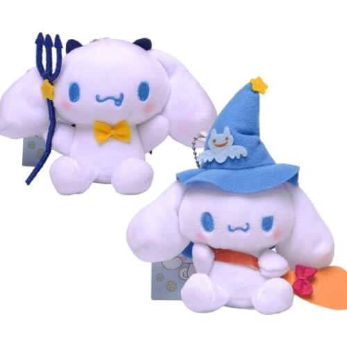 Cartoon Stuffed Plush Toy Cinnamoroll Demon Wizard Bag Pendant Kawaii Cute Soft Plush Boutique Doll Girl Gift Kid Toy Gift 10cm