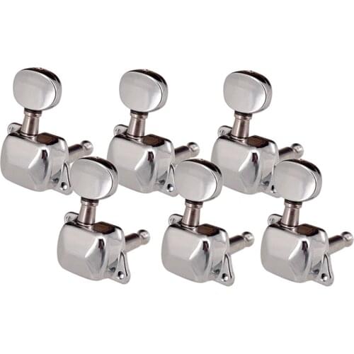 Tooyful 6pcs 6R Semiclosed Guitar Tuning Pegs Machine Heads for Acoustic Electric Guitar Parts