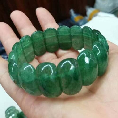 Natural green strawberry quartz beads bracelet natural stone bracelet DIY jewelry for woman for gift free shipping wholesale