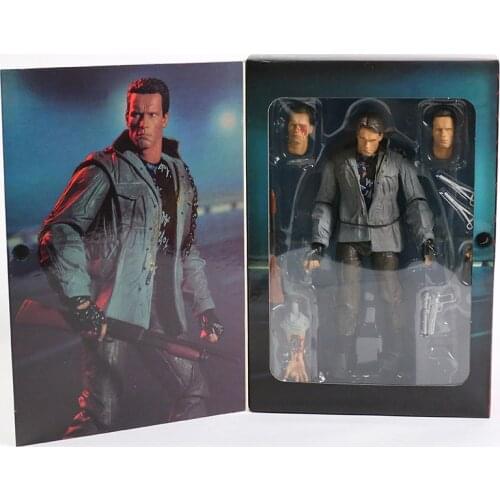 NECA Terminator T-800 Arnold Schwarzenegger Judgment Day / Tech Noir / Police Station Assault Action Figure Collectible Toy