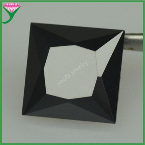 Wholesale 2.5~8mm 5A Natural Black Spinel Beads Square Shape Princess Cut Loose Natural Gems Stone For DIY Jewelry Making