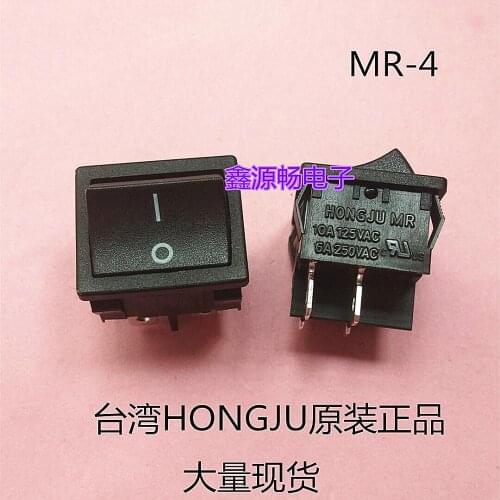Original new 100% MR-4-210-C5L-BB with green light 4pin 2 gear rocker switch