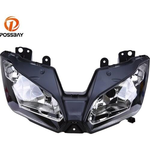POSSBAY Motorcycle Front Headlight Upper Headlamp Head Light Lamp Assembly Housing Case for Kawasaki Ninja 300 2013 2014 2015