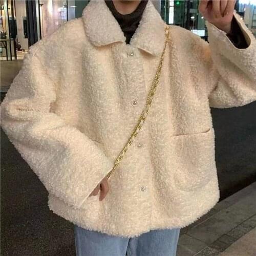 2021 Winter Autumn Faux Fur Coats Women Warm Soft Thick Jacket Female Long Sleeve Outerwear Button Plush Ladies Casual Overcoat