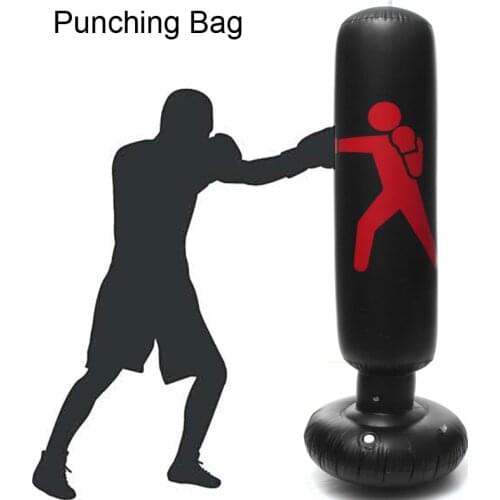 Stress Release 1.6M Inflatable Punching Stand Water Base Pressure Relief Punch Box Target Boxing Bag Bounce Back Sandbag Fitness