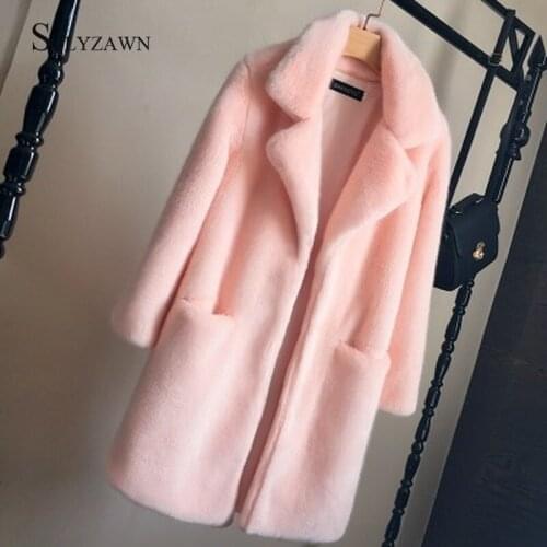 SQLYZAWN Fur Coats With Collar