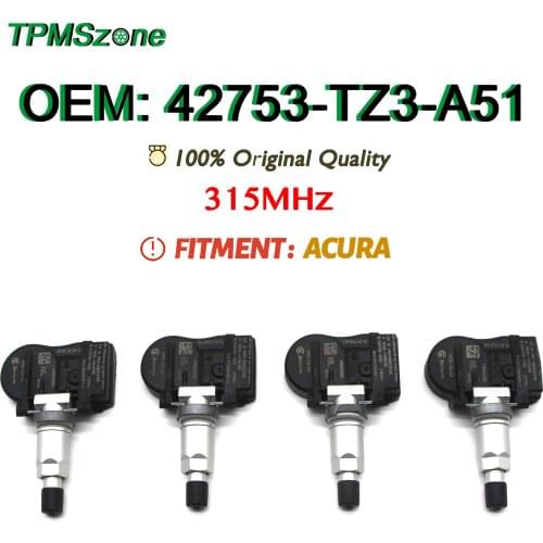 TPMS Sensor 42753-TZ3-A51 Tire Pressure Monitoring System 315MHz For Honda Acura TLX ILX RDX MDX 42753TZ3A51 42753-TX4-A512-M1