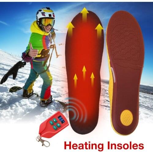 Outdoor Sports Heating Insoles Winter Warm Soles Heated Shoe Pad Heated Insole with Remote Control Wireless Foot Warmer 2020 New