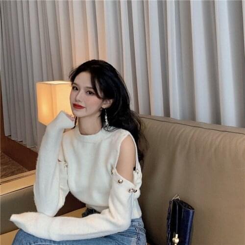 Woman Sweaters Pullover Knitwear Top Womens Spring and Autumn 2021 Loose Sweater Femme Chandails