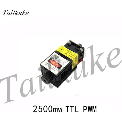 12-24v Measured 2500mw Laser Module 2.5w High Power 445nm Blue Light Engraving Machine Accessories Ttl Pwm