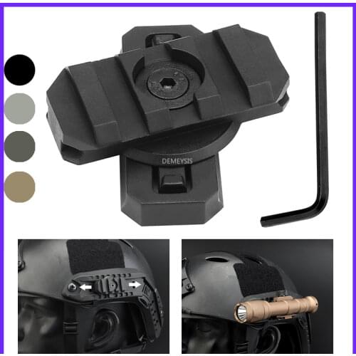 19mm Tactical Fast Helmet Side Rail Mount Adapter for Shooting Airsoft Military Hunting Helmets Accessories ARC Guide Rail Mount
