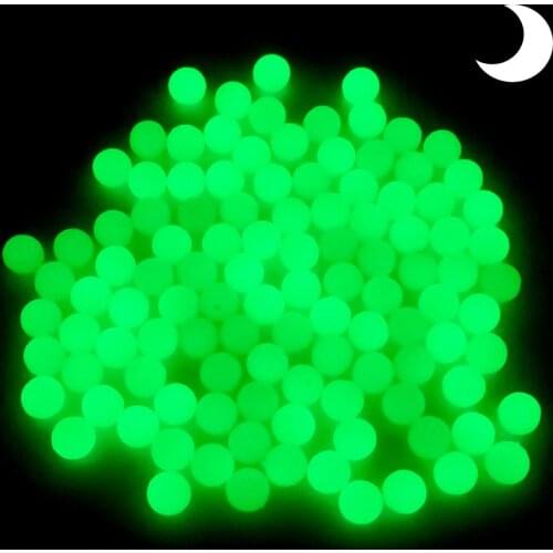 200 Pcs Hard Glowing Fishing Beads Floats Round Stopper Luminous Beads Fishing Accessories Bulk Float For Night Fishing