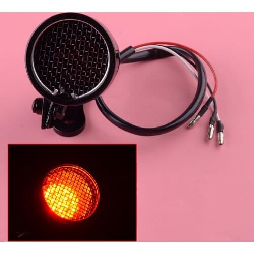 3W 12V LED Brake Stop Tail Light License Plate Lamp Black