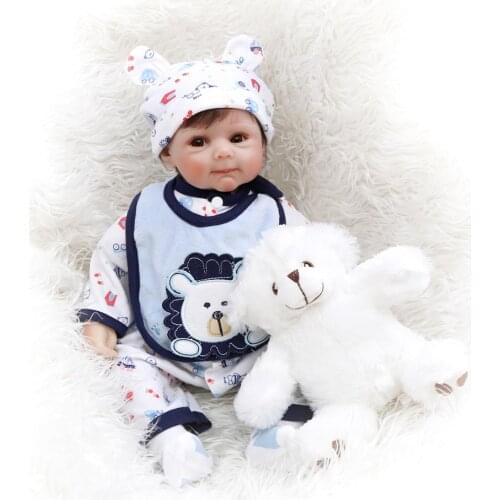 50CM lifelike doll bebe reborn baby boy doll realistic silicone soft touch adorable real newborn baby size gift toy dolls