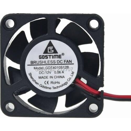 500pcs/set Gdstime DC 12V 2P 40mm 4010 40 x 40 x 10mm Brushless Machine Cooling Fan