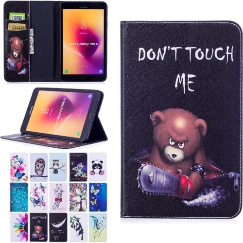 For Samsung Galaxy Tab A 8.0 2017 T380 T385 SM-T380 SM-T385 Tablet Coque Case Folio PU Leather Stand Flip Cover Protector Funda