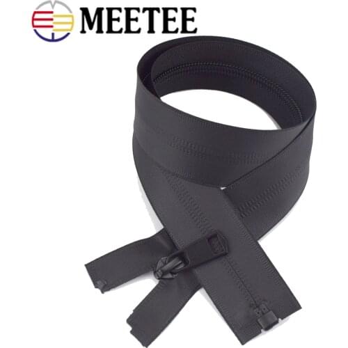 2pcs Black Open- End Waterproof Zipper For Sewing Nylon Invisible Zippers Outdoor Bag Suitcase DIY Crafts