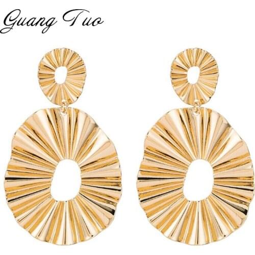 ES2163 European Creative Exaggerated Earrings Fashion Irregular Wavy Geometric Long Earrings For Women Accessories Wholesale