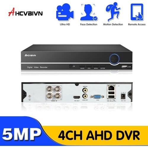 HD 4 Channel DVR Video Recorder H.265+ 5MP 4MP 1080P 4CH 5 in 1 Hybrid DVR With 3G Wifi function for CCTV XVi TVi CVI IP Camera