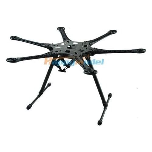 HMF S550 F550 Upgrade Hexacopter X6 Frame Kit with Landing Skid for FPV