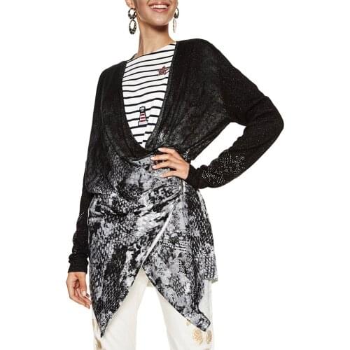 Spanish multi-color multi type printing drape loose large knitting bottoming sweater