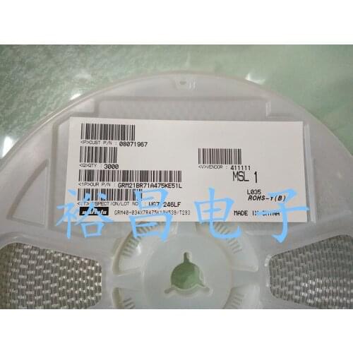 GRM21BR71A475KE51L SMD MLCC 0805 4.7uF(475) ±10% 10V Ceramic Capacitor GRM21A5C2J331JWA1D SMD MLCC 0805 330pF ±5% 630V