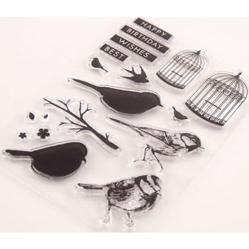 Bird Cage Seal Stamp With Cutting Dies Stencil Set DIY Scrapbooking Embossing Photo Album Decorative Paper Card Craft Art