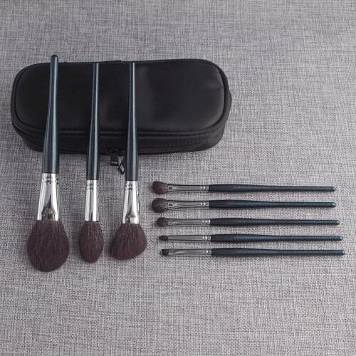 Professional Handmade Make Up Brush Set 8pcs Powder Contour Eye Shadow Brush Soft Saikoho Goat Hair Makeup Brushes Kit