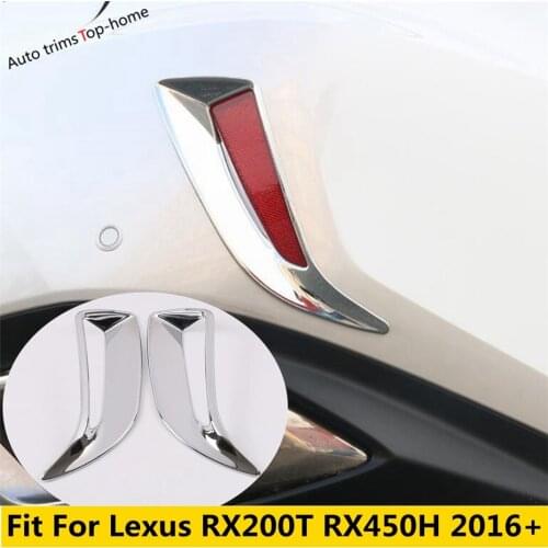 Yimaautotrims Exterior Fit For Lexus RX RX450H 2016 - 2020 ABS Chrome Rear Tail Fog Lamp Lights Cover Trim / Chromium Styling