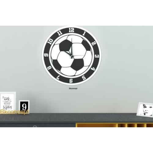 Soccer Ball Wall Clock Black and White Decoration Living Room Wall Decor Home Living Room Decoration