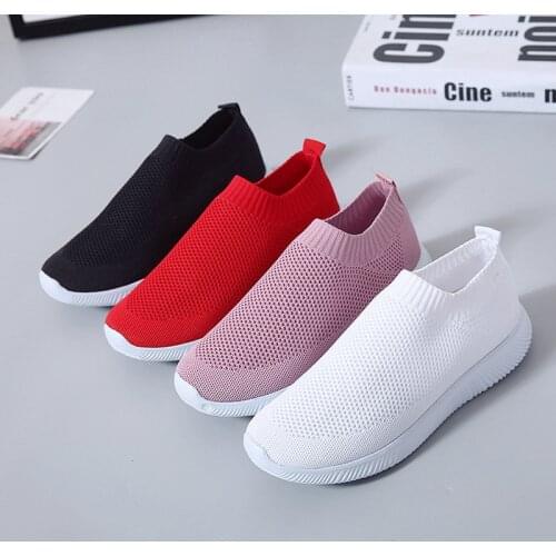 Cheap Sock Shoes Women Running Shoes Breathable Summer Girl Trainers Athletic Sneakers Light Walking Shoes