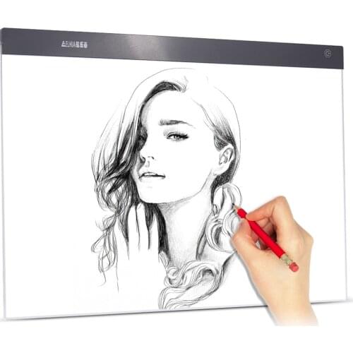 A2 LED Drawing Tablet Digital Graphics Pad Painting Tracing Panel Copyboard Stepless Drawing Board Pad Adjustable USB Powered