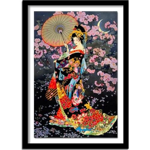 Full,Diamond Embroidery,Japanese,woman,portrait,5D DIY Diamond Painting,Stitch Cross,3D,Diamond ,almaznaya,pattern,gifts