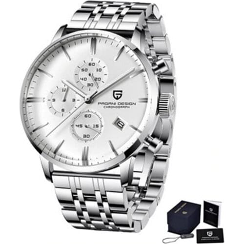 Casual Business Watches for Men PAGANI DESIGN Top Quality Cool Waterproof Luxury Stainless Steel Leather Mens Watch