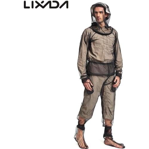 Lixada Anti-mosquito Anti-bee Perspective Suits for Outdoor Adventure Camping Fishing Mosquito Clothing Suit Lightweight