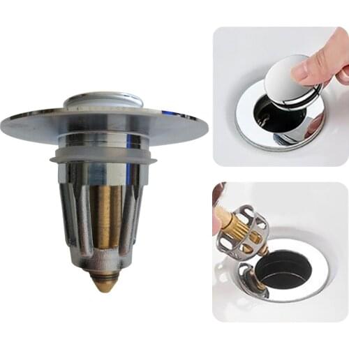 Bounce Core for 26Mm-50Mm Universal Pop-Up Drain Filter Zinc Alloy Bounce Core Push-Type Basin Hair Stopper