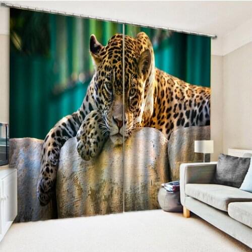 Luxury Blackout 3D Window Curtains For Living Room animal curtains soundproof windproof curtains